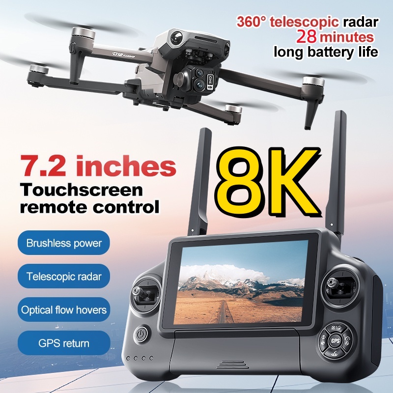 Drone Lidar - Drone RC Quadricoptère 8K avec Nacelle