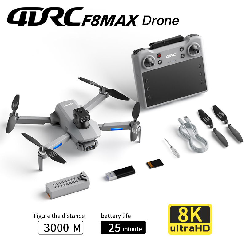 Drone Lidar - Drone GPS F8 MAX, caméra professionnelle
