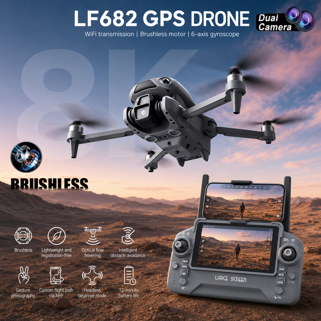 Drone Surveying - Nouveau Drone LF682 8K avec Double