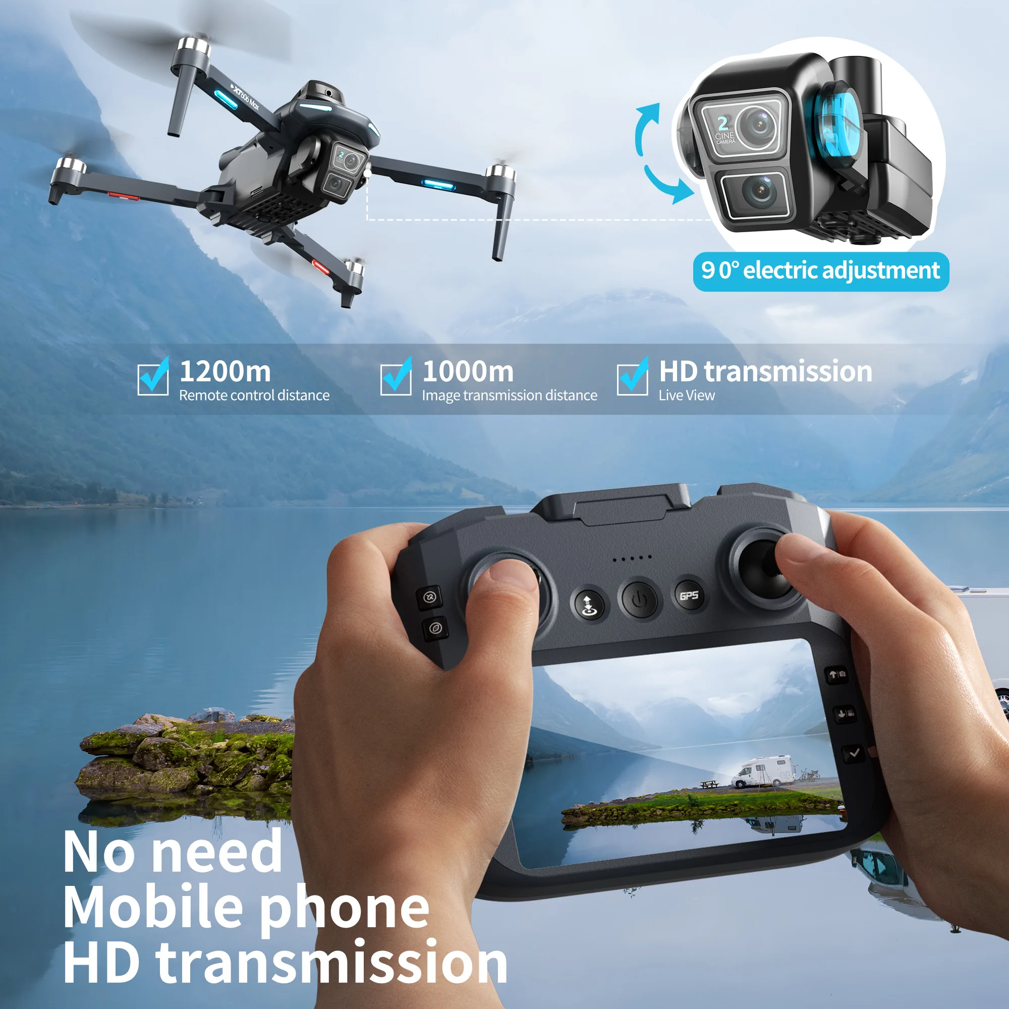 Drone professionnel Lenovo XT6 - Drone Multispectral avis et prix