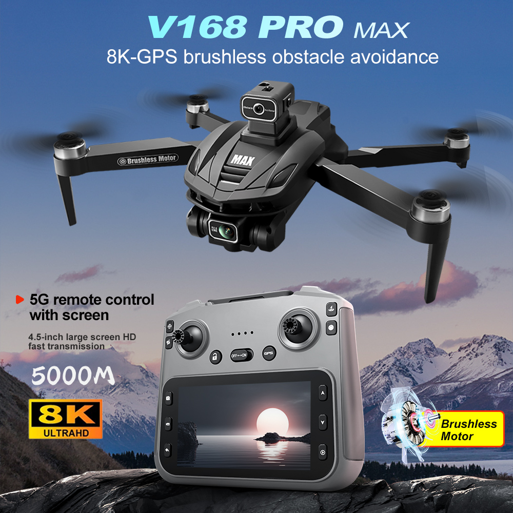 V168 PRO Max GPS Drone 8K prof - Drone Lidar avis et prix